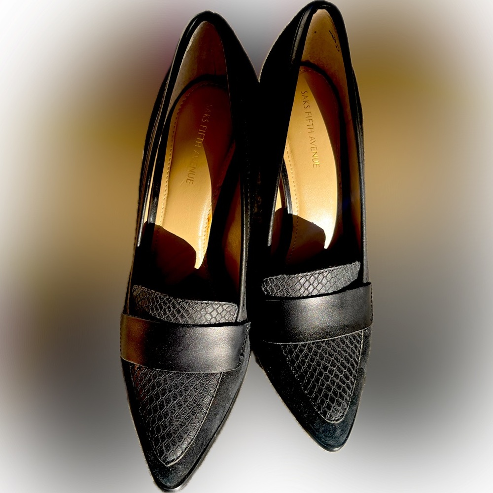 Saks Fifth Ave Black Pumps - Picture 3 of 7